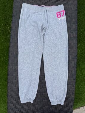 Aeropostale Gray Sweatpants with Pink 87 Accent